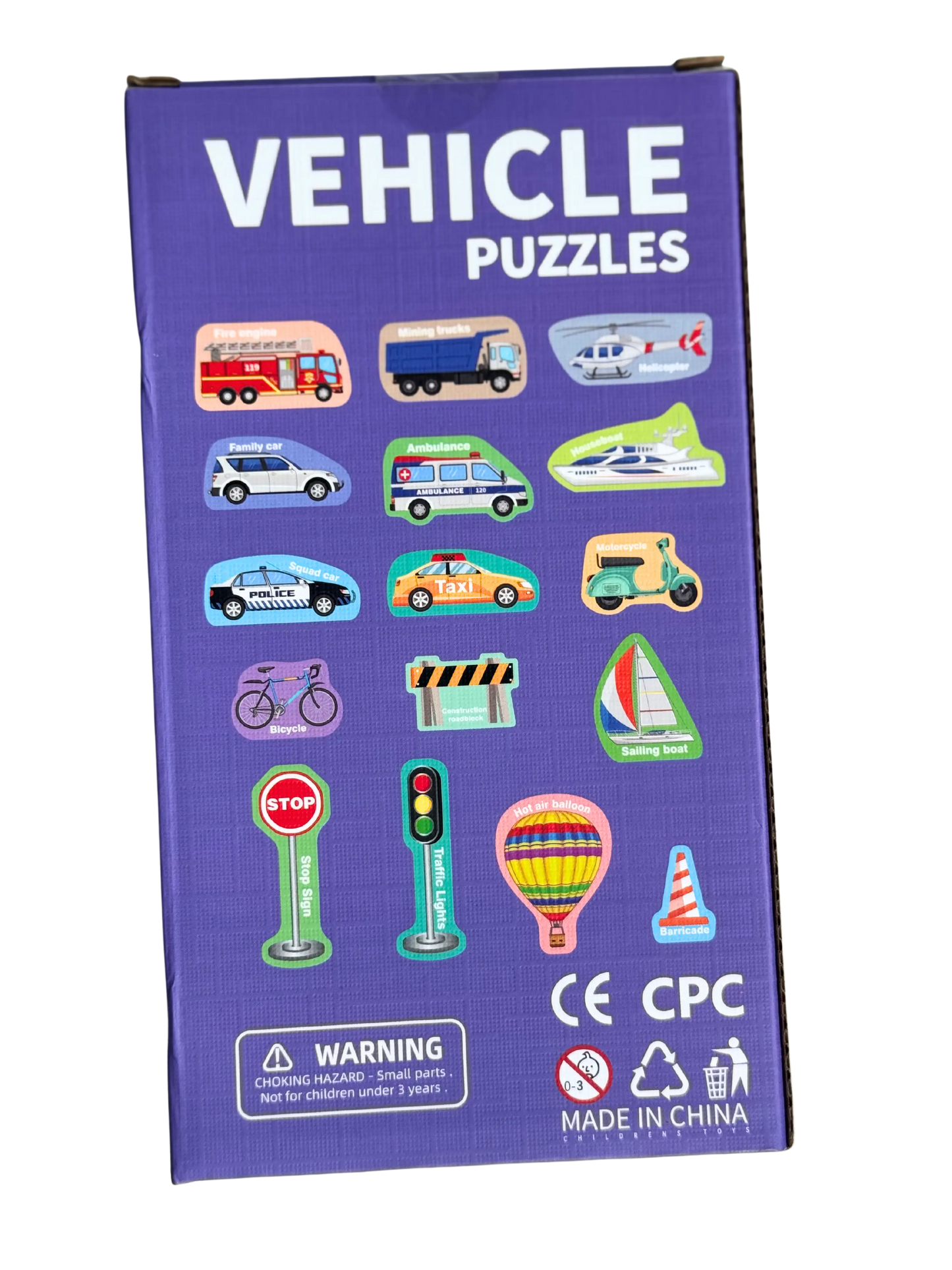Backside of vehicle puzzle magnets by Magnimoo